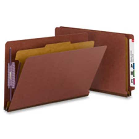 Made-To-Stick Safe Shield End Tab Classification Folders - Red MA3742774